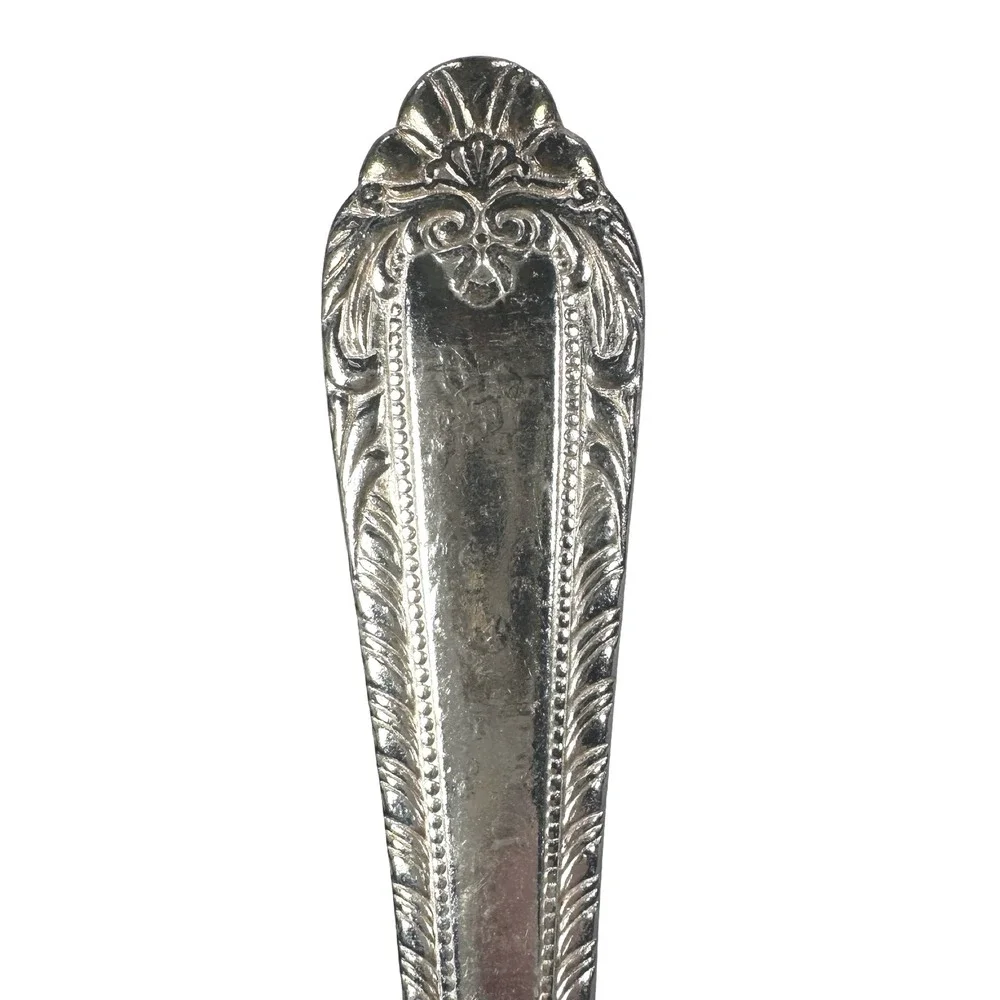 Reed & Barton Old London Silverplate Serrated Steak Knives Lot 11 Vintage 9.25